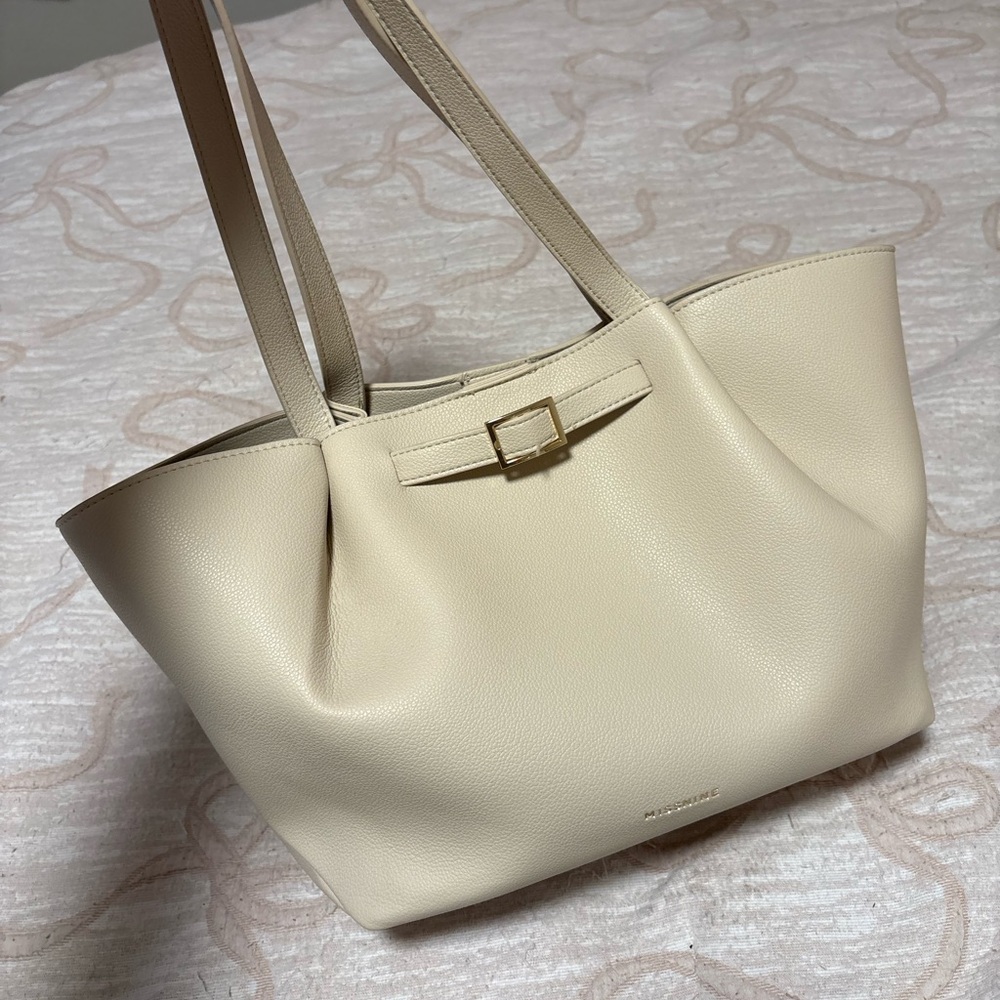 Cream Bag with Gold Accents